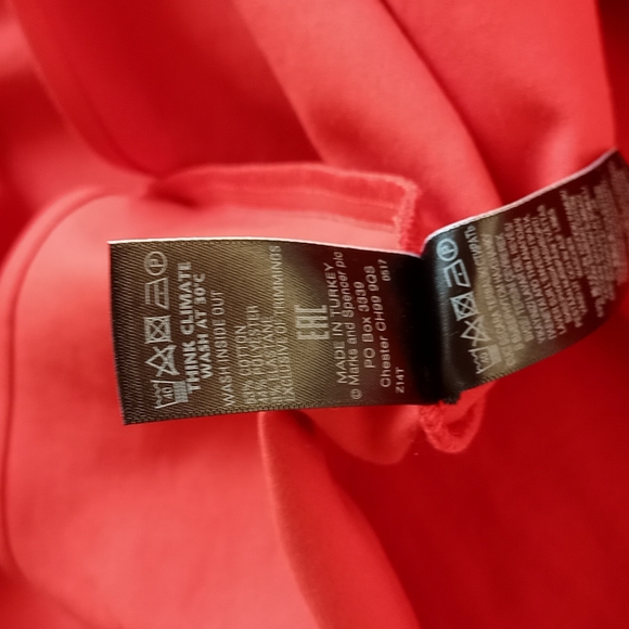 M & S collection Orange flow A-line Midi Skirt - Picture 7 of 9